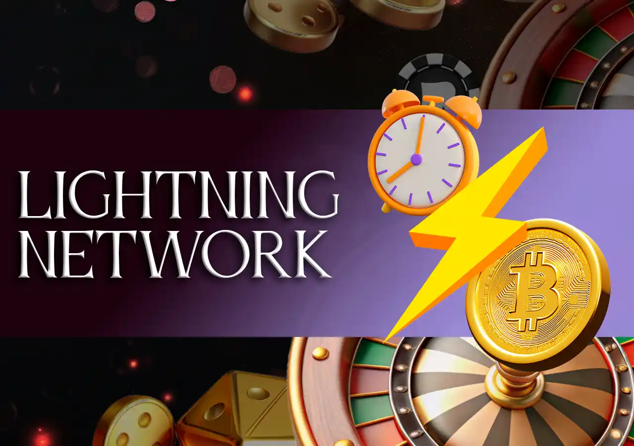 Lightning Network symbols and Bitcoin icon